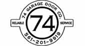 The 74 Garage Door logo
